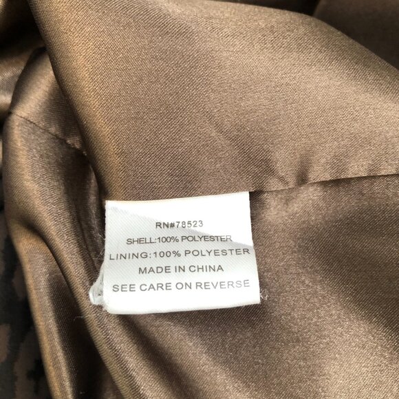 Luii Coat Black Brown Leopard Print Coat, Size L - Picture 9 of 9